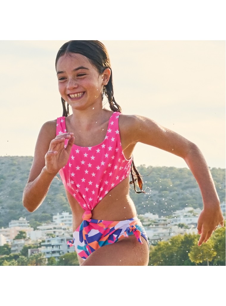 Girl΄s bikini joined at the front | ALL OVER PRINT