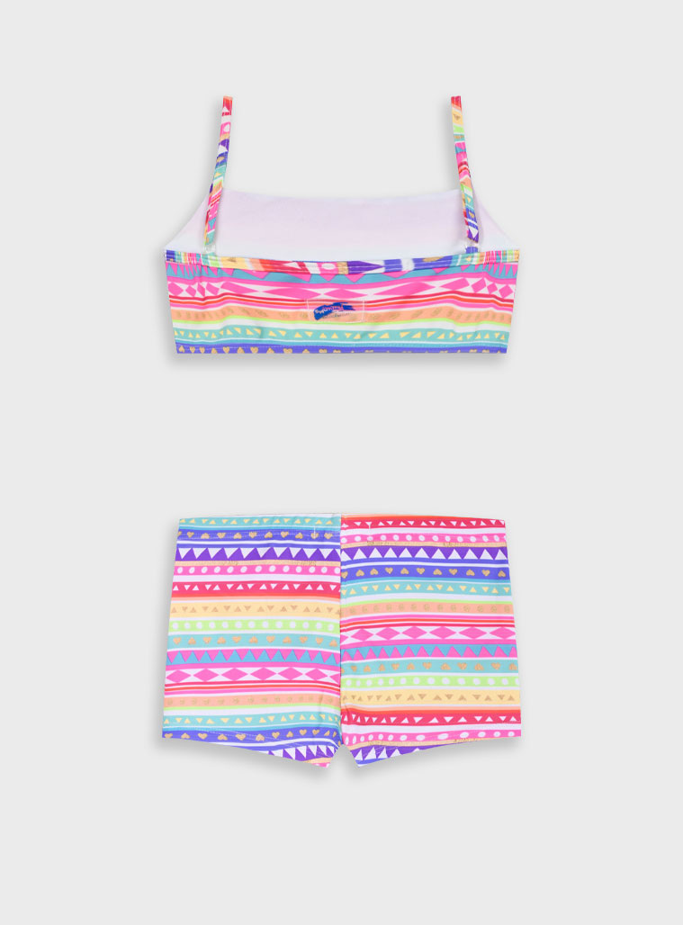 Girl΄s 2 piece printed swim suit | ALL OVER PRINT