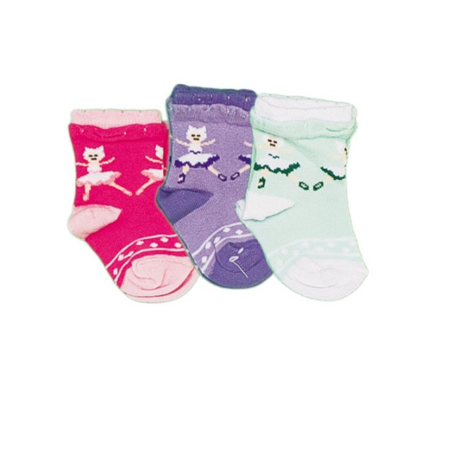 Kαλτσάκι βρεφικό με τύπωμα μπαλαρίνα | ΦΟΥΞ