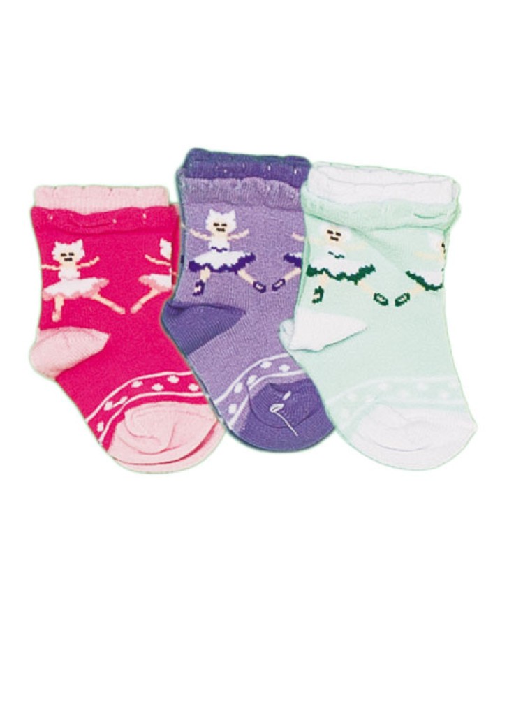 Kαλτσάκι βρεφικό με τύπωμα μπαλαρίνα | ΦΟΥΞ