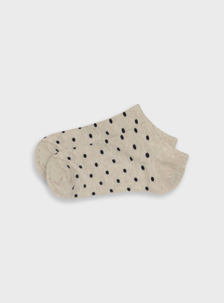 Short dotted socks | BEIGE