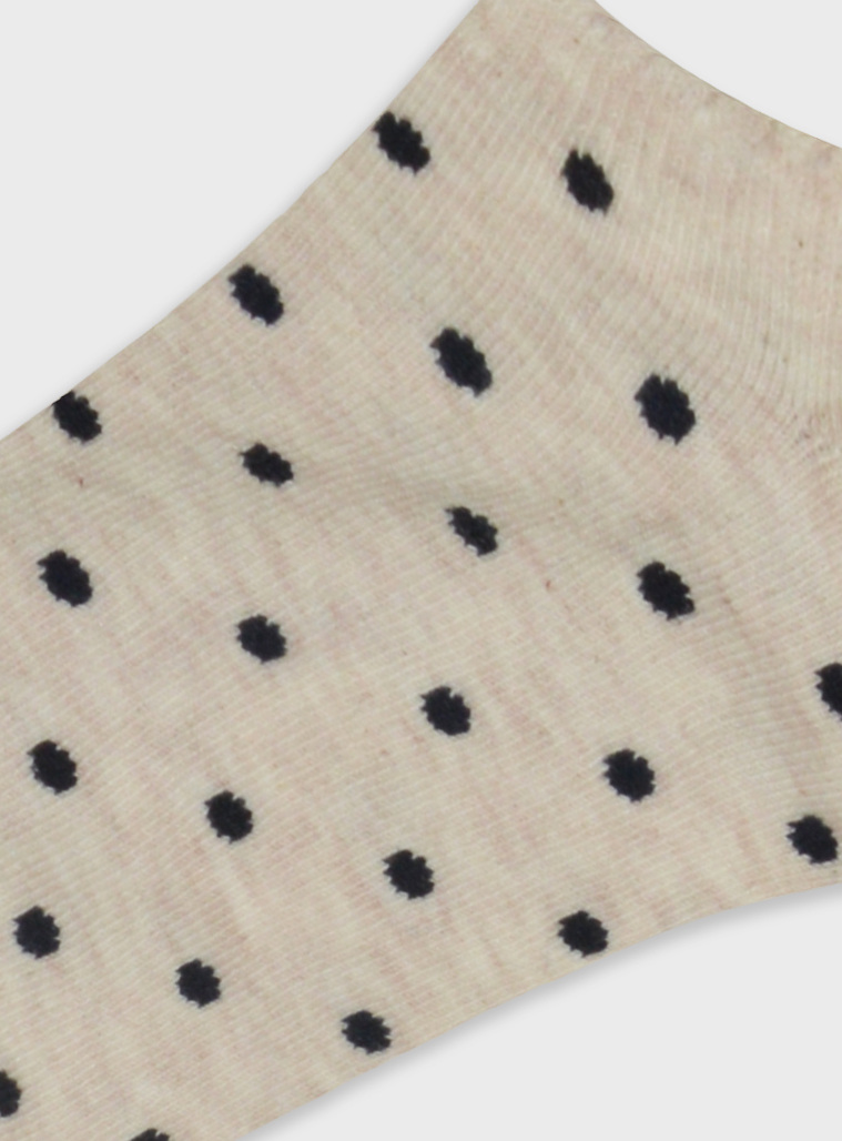 Short dotted socks | BEIGE