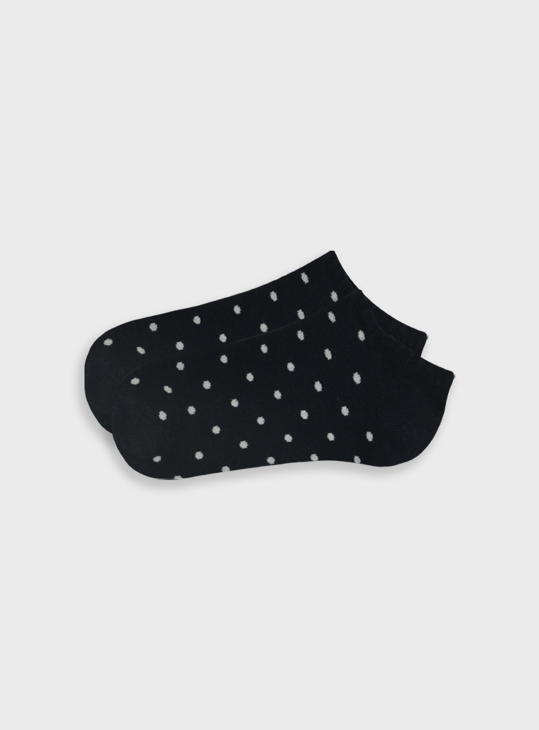 Short dotted socks | BLACK