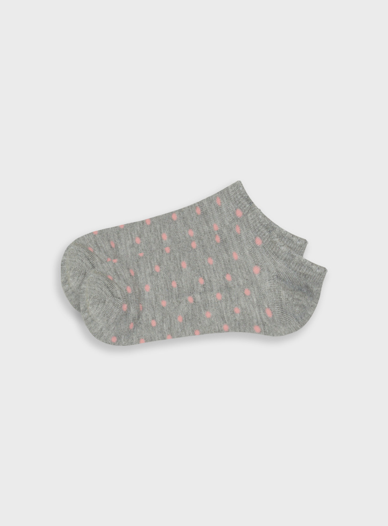 Short dotted socks | GREY