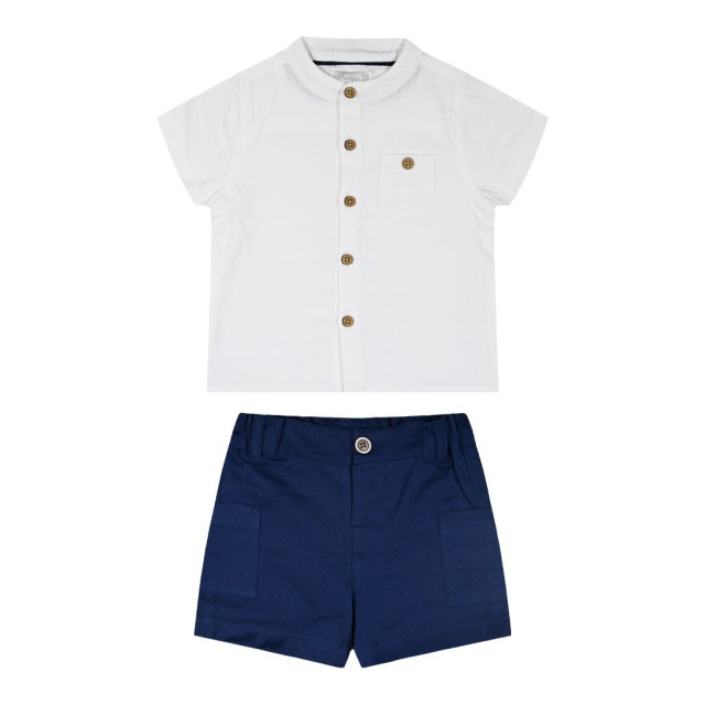 Baby boy΄s 2 piece set with shortsleeve shirt and shorts (3-18 months) | NAVY