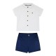 Baby boy΄s 2 piece set with shortsleeve shirt and shorts (3-18 months) | NAVY
