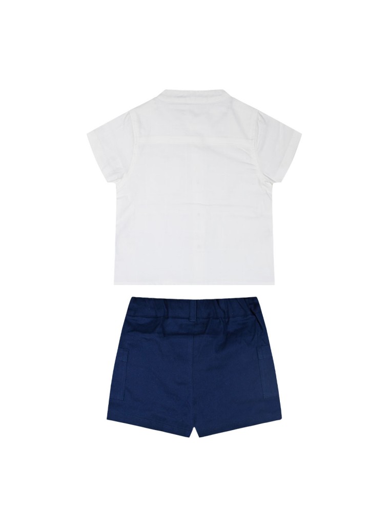 Baby boy΄s 2 piece set with shortsleeve shirt and shorts (3-18 months) | NAVY
