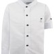 Boy΄s linen longsleeve shirt with mao collar for special occassions | WHITE