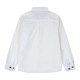 Boy΄s linen longsleeve shirt with mao collar for special occassions | WHITE