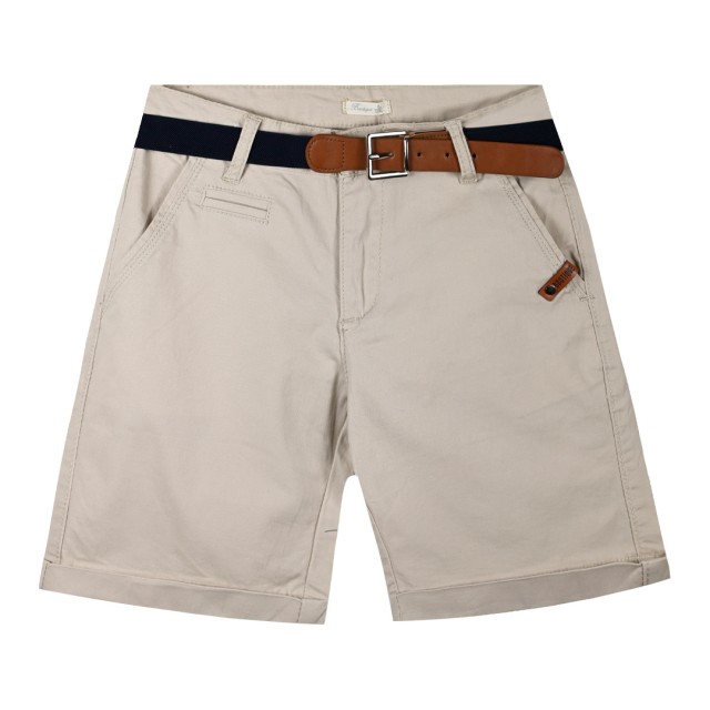 Boy΄s bermuda with belt for special occassions | BEIGE