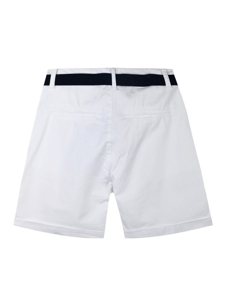 Boy΄s bermuda with belt for special occassions | WHITE