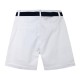 Boy΄s bermuda with belt for special occassions | WHITE