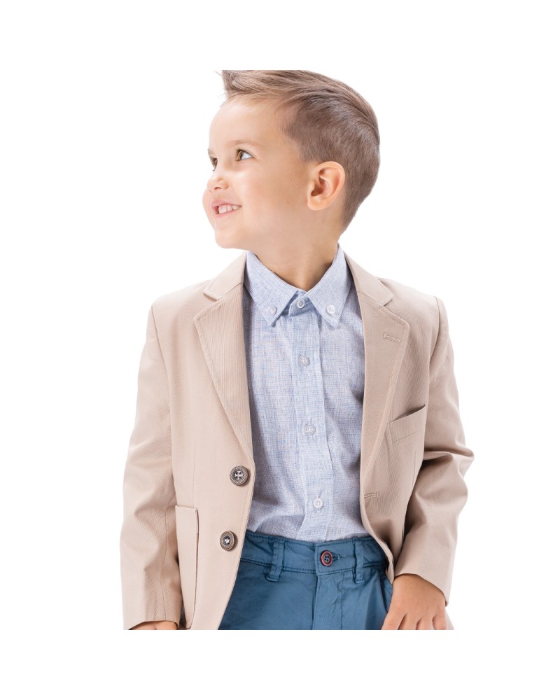 Παιδικό πουκάμισο για καλό ντύσιμο για αγόρι | ΜΠΛΕ