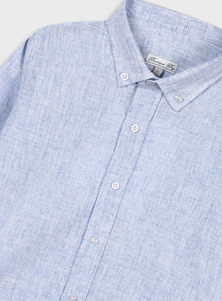 Παιδικό πουκάμισο για καλό ντύσιμο για αγόρι | ΜΠΛΕ