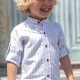 Striped button up shirt | BLUE