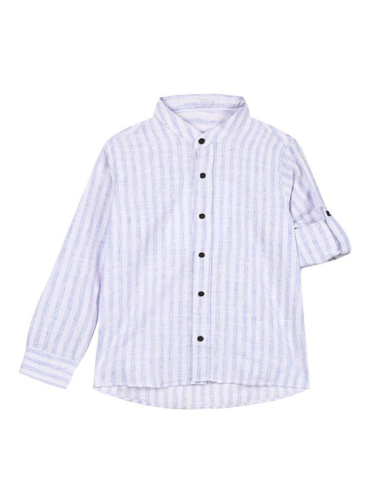 Παιδικό ριγέ πουκάμισο για καλό ντύσιμο για αγόρι | ΜΠΛΕ