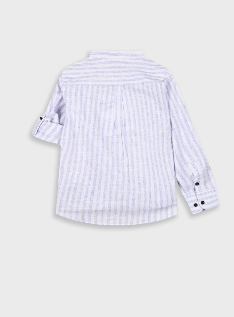 Striped button up shirt | BLUE