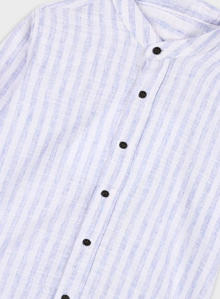 Striped button up shirt | BLUE