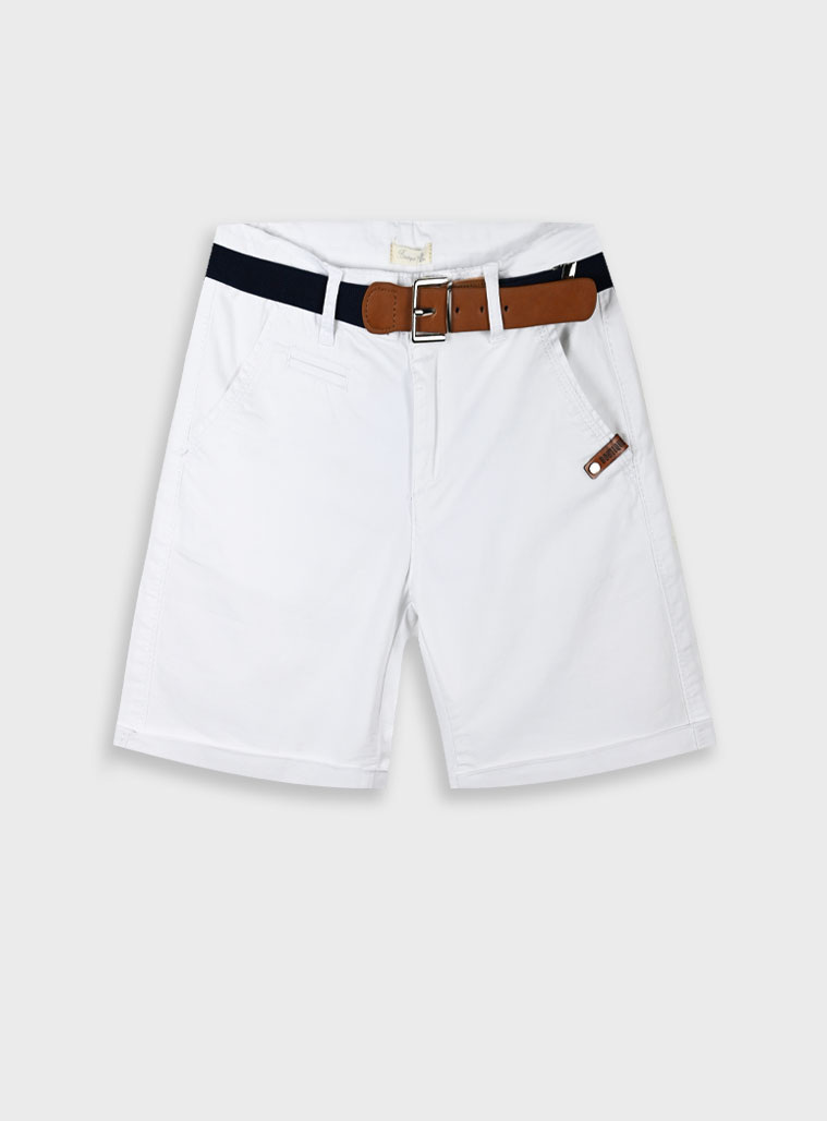Boutique bermuda for boys | WHITE