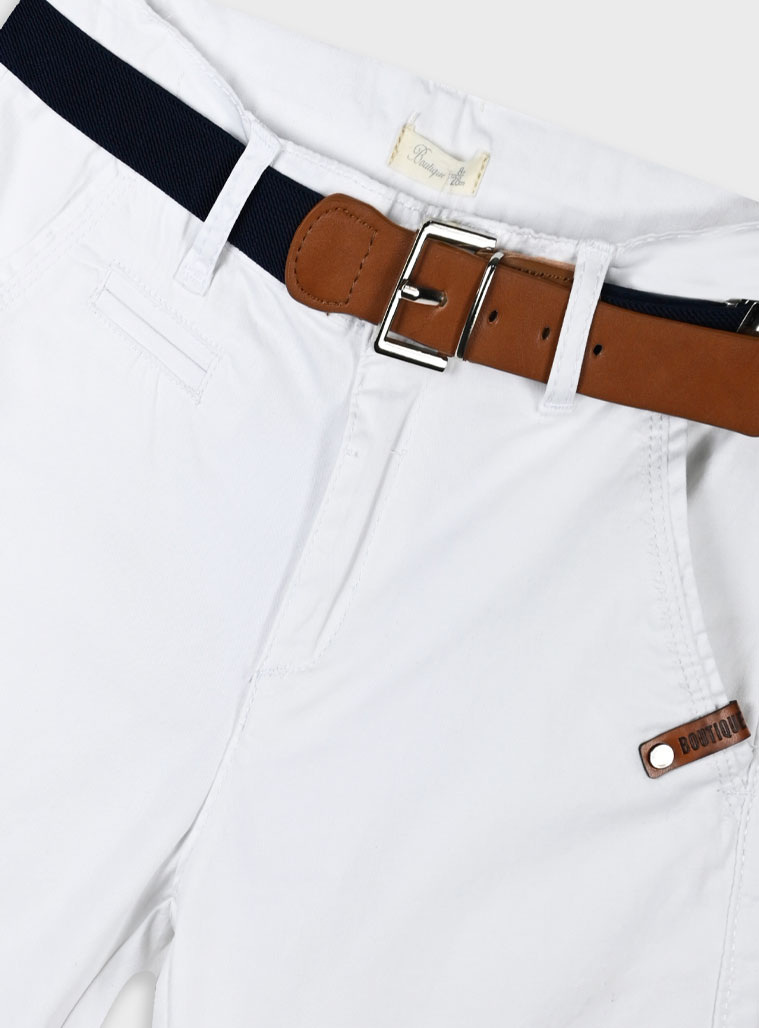 Boutique bermuda for boys | WHITE