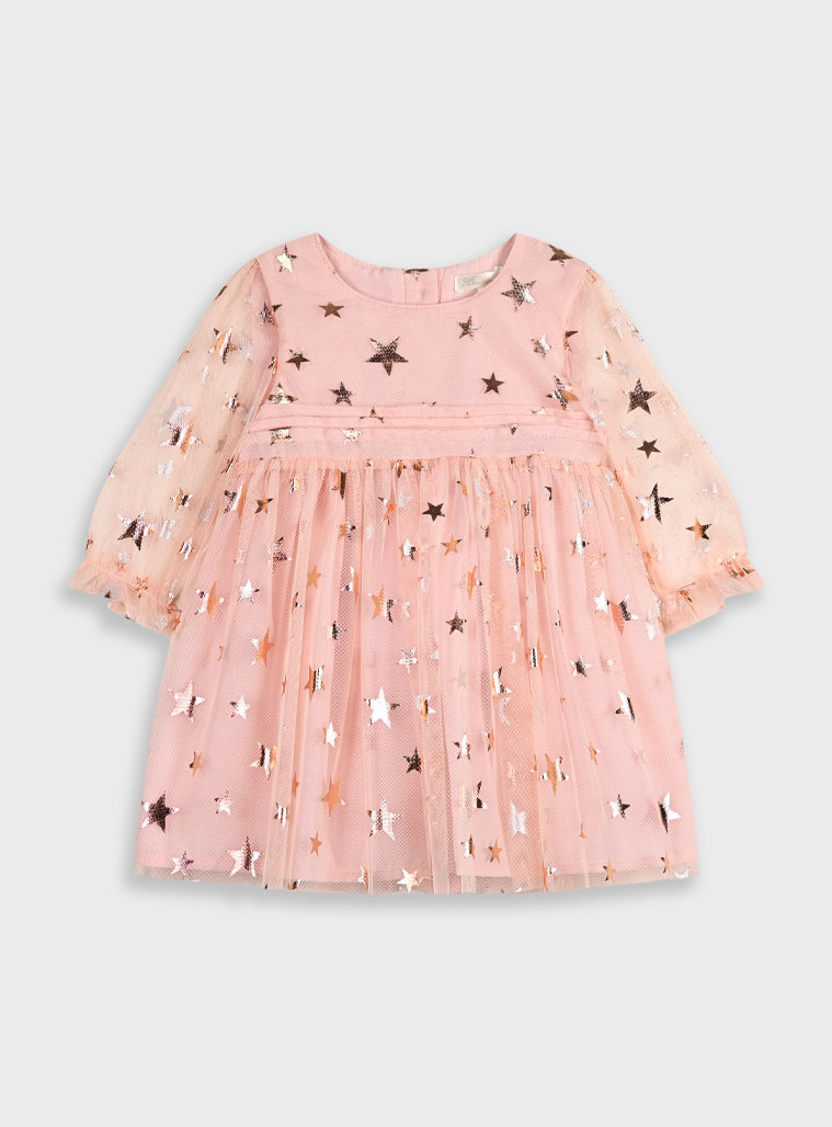 Baby girl΄s ceremonial printed tulle dress.Boutique collection | POWDER Baby girl΄s ceremonial printed tulle dress.Boutique collection | POWDER