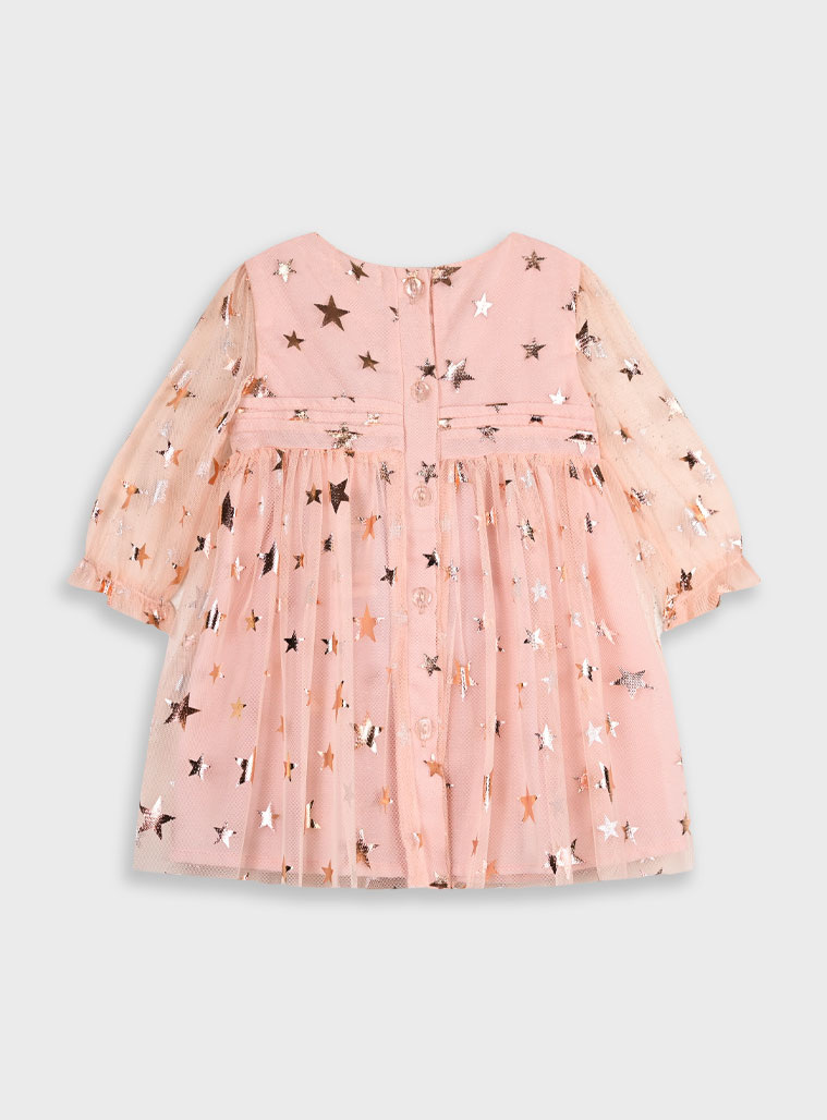 Baby girl΄s ceremonial printed tulle dress.Boutique collection | POWDER Baby girl΄s ceremonial printed tulle dress.Boutique collection | POWDER