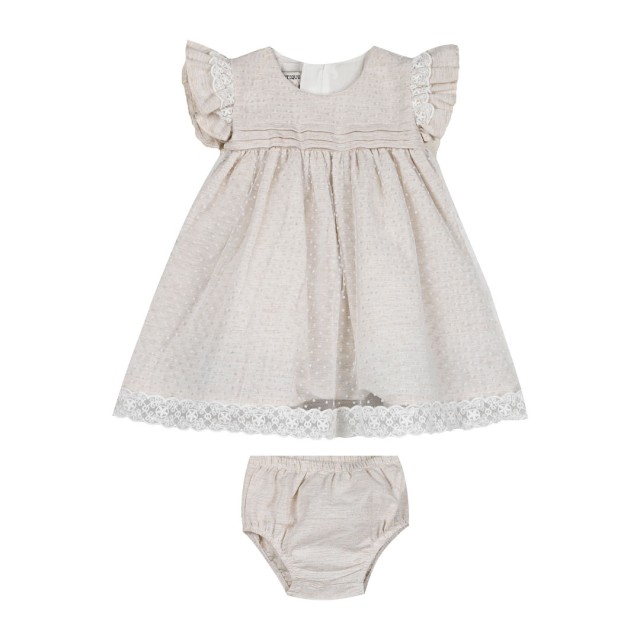 Dress with diaper cover | BEIGE