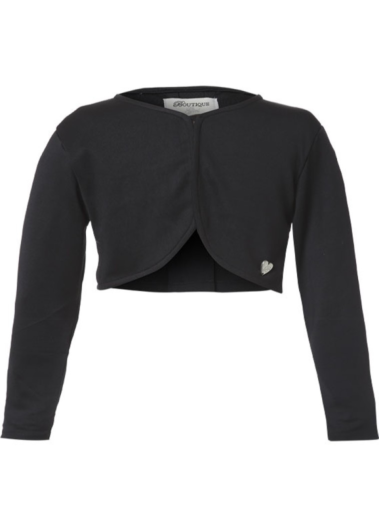 Girl΄s bolero with bow on the back | BLACK
