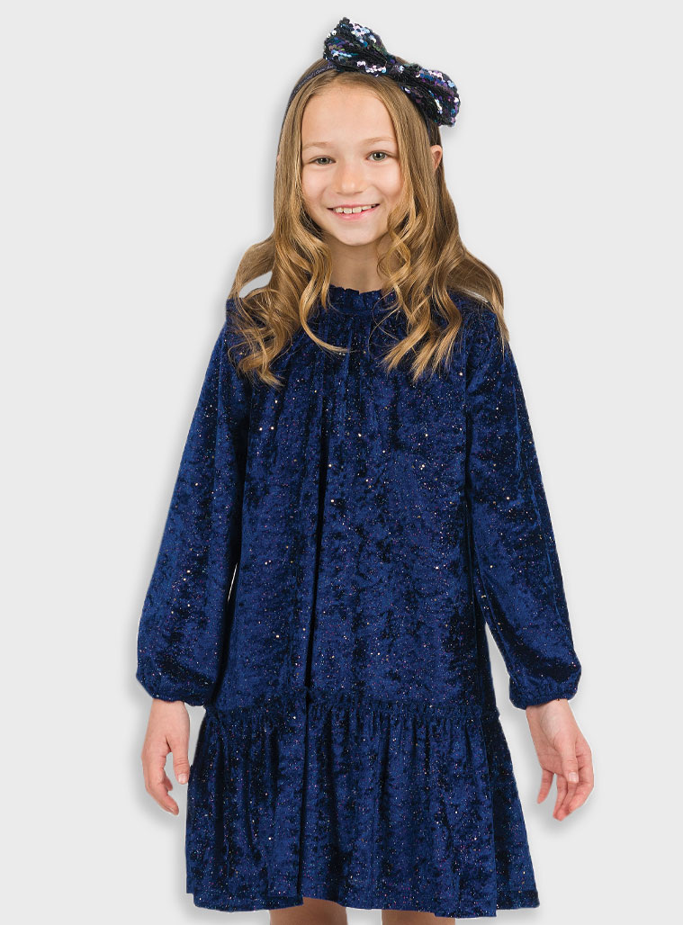 Βελούδινο φόρεμα με φραμπαλά για κορίτσι. Boutique collection | ΜΑΡΕΝ Βελούδινο φόρεμα με φραμπαλά για κορίτσι. Boutique collection | ΜΑΡΕΝ