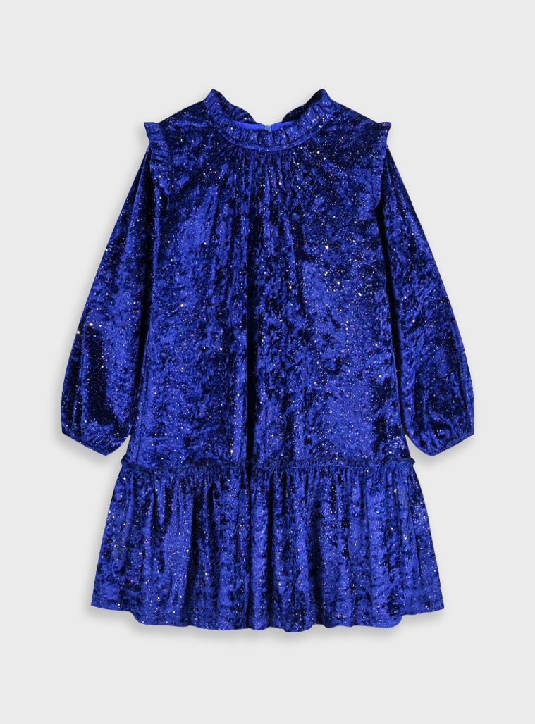 Βελούδινο φόρεμα με φραμπαλά για κορίτσι. Boutique collection | ΜΑΡΕΝ Βελούδινο φόρεμα με φραμπαλά για κορίτσι. Boutique collection | ΜΑΡΕΝ