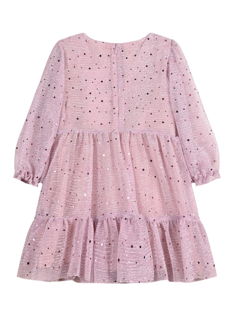 Girl΄s dress with printed tulle.Boutique collection | DUSTY PINK