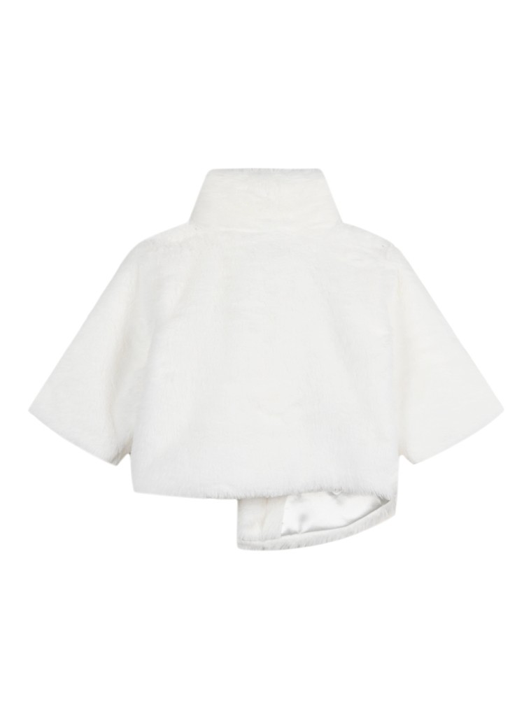 Girl΄s short faux fur coat.Boutique collection | ECRU Girl΄s short faux fur coat.Boutique collection | ECRU