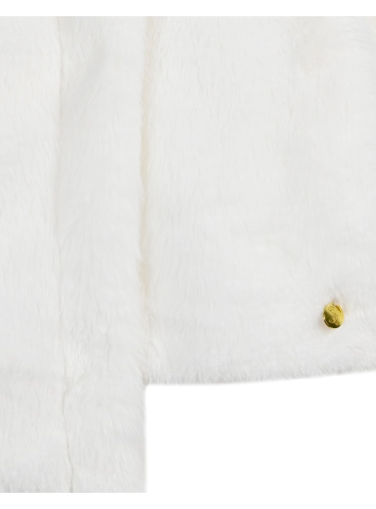 Girl΄s short faux fur coat.Boutique collection | ECRU Girl΄s short faux fur coat.Boutique collection | ECRU