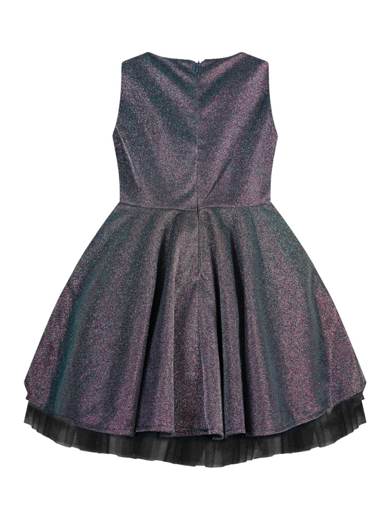 Φόρεμα γυαλιστερό με ασορτί στέκα για κορίτσι.Boutique collection | ΜΑΡΕΝ