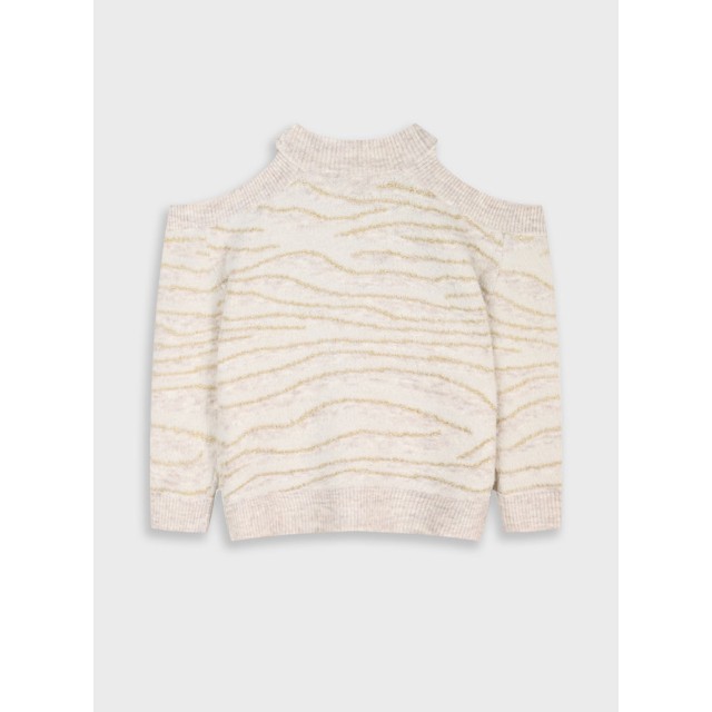 Boutique knit sweater | ECRU MELANGE
