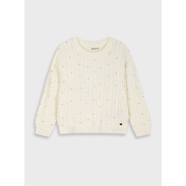 Boutique cableknit sweater | ECRU