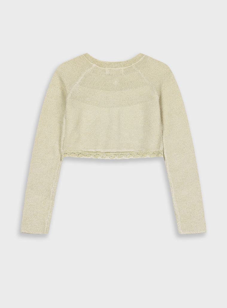 Girl΄s knit bolero for special occassions | ECRU