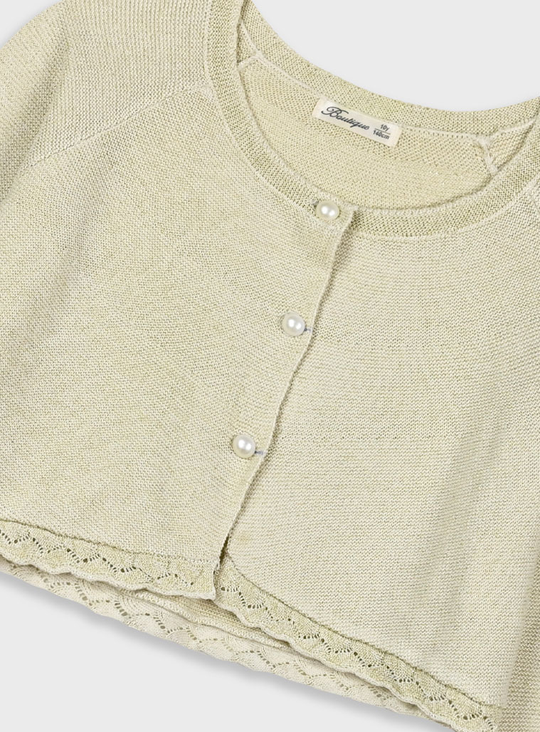 Girl΄s knit bolero for special occassions | ECRU