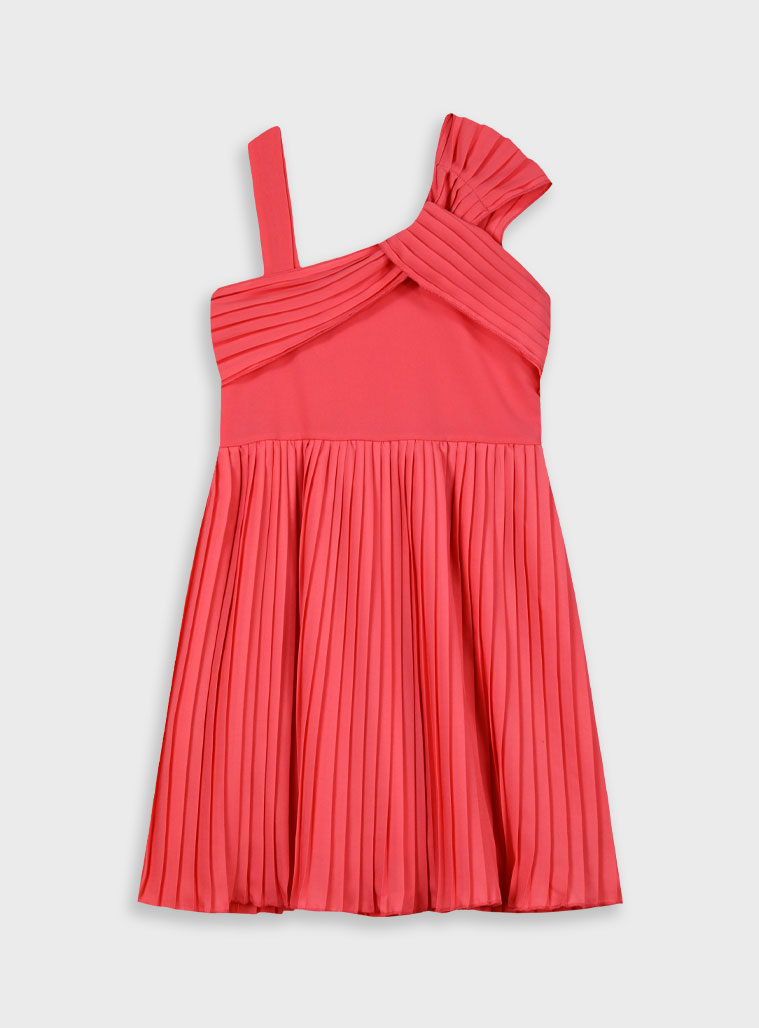 Girl΄s pleated dress | SUGAR CORAL