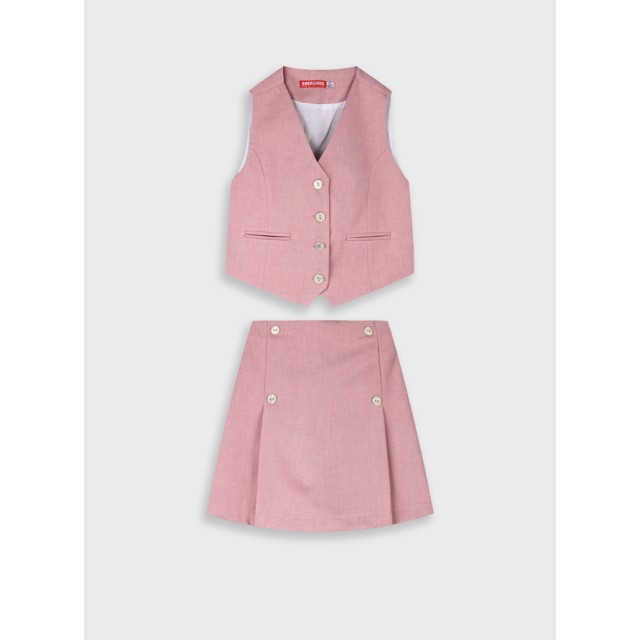 Set of vest with skort | DUSTY PINK