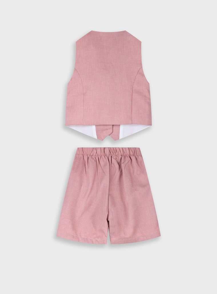 Set of vest with skort | DUSTY PINK