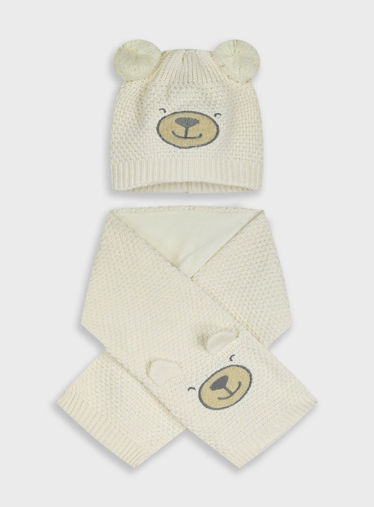 Βρεφικό σκουφάκι και κασκόλ | ΕΚΡΟΥ