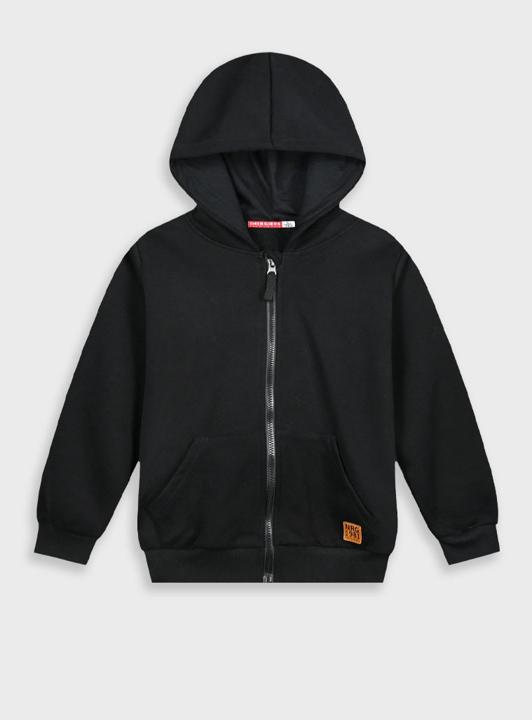 Energiers - ΣΗΜΑΝΤΙΚΟ: Σε περίπτωση διαφοράς τιμής από το κατάστημα ισχύει παντα και μόνο η τιμή του καταστήματος Ζακέτα φούτερ με κουκούλα για αγόρι | ΜΑΥΡΟ