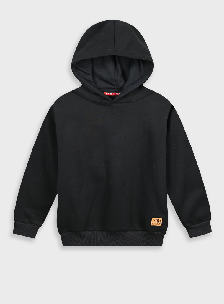 Energiers - ΣΗΜΑΝΤΙΚΟ: Σε περίπτωση διαφοράς τιμής από το κατάστημα ισχύει παντα και μόνο η τιμή του καταστήματος Energiers Basic Line μπλούζα φούτερ με κουκούλα | ΜΑΥΡΟ