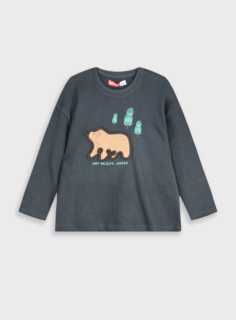 Μακρυμάνικη μπλούζα | ΑΝΘΡΑΚΙ φωτογραφία