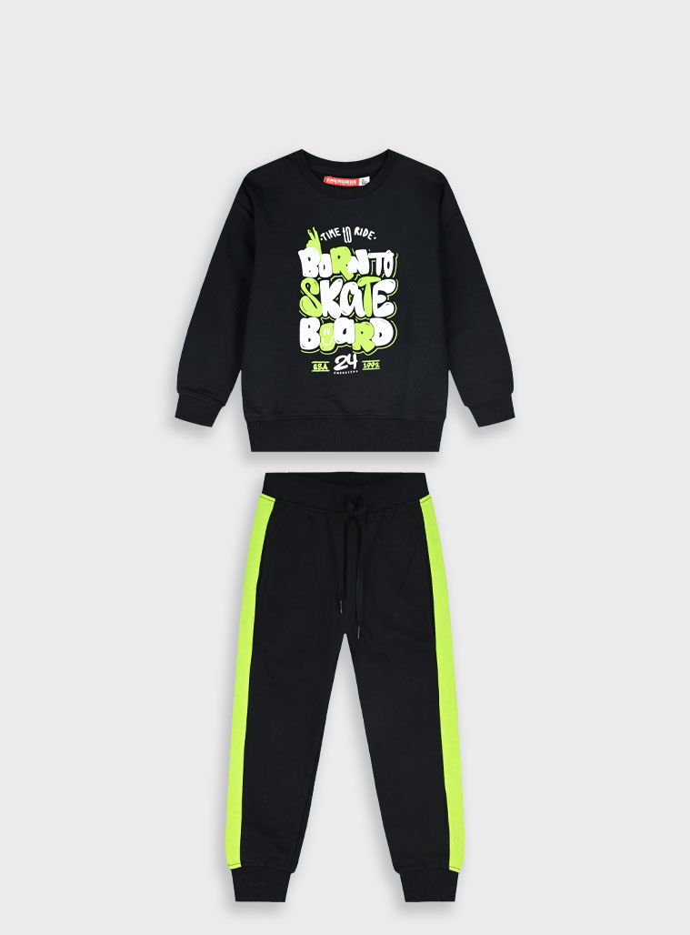 Energiers - ΣΗΜΑΝΤΙΚΟ: Σε περίπτωση διαφοράς τιμής από το κατάστημα ισχύει παντα και μόνο η τιμή του καταστήματος Φούτερ φόρμα με τύπωμα | ΜΑΥΡΟ