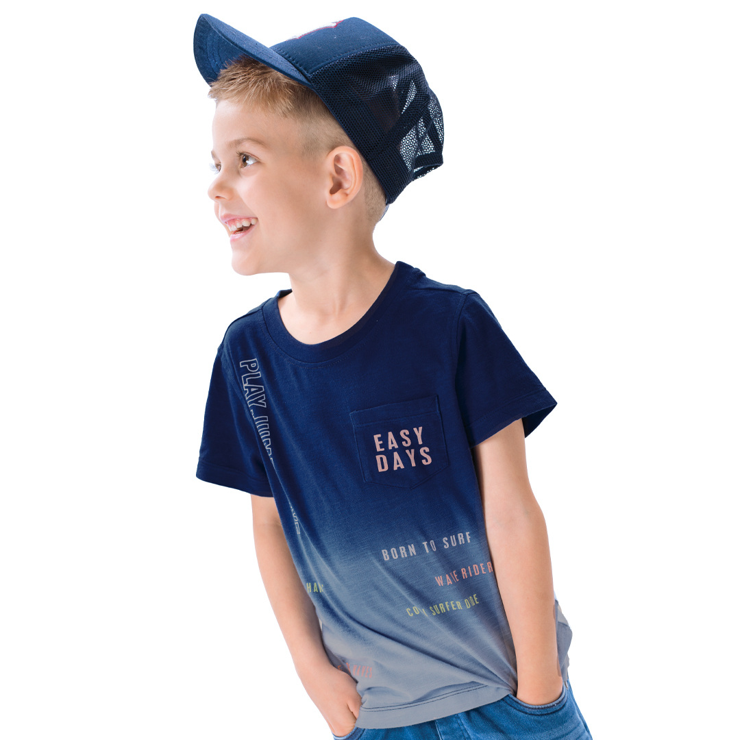 Kοντομάνικη μπλούζα ντεγκραντέ και τυπώματα για αγόρι | ΜΠΛΕ ΑΓΟΡΙ 1-6>Μπλούζα>ΝΕΕΣ ΑΦΙΞΕΙΣ>Μπλούζα