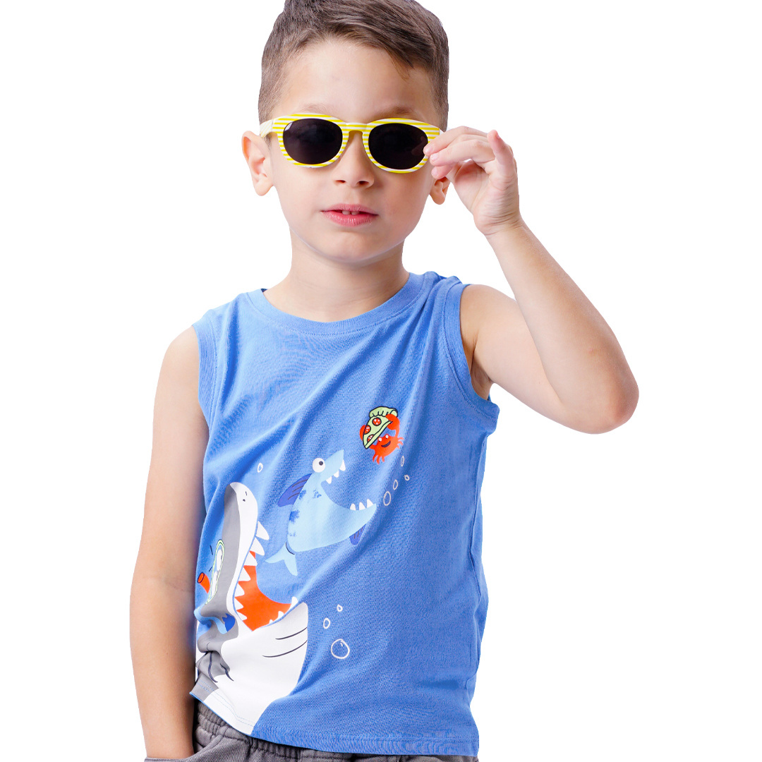 Παιδική αμάνικη μπλούζα με τύπωμα για αγόρι | ΓΑΛΑΖΙΟ ΑΓΟΡΙ 1-6>Μπλούζα>ΝΕΕΣ ΑΦΙΞΕΙΣ>Μπλούζα