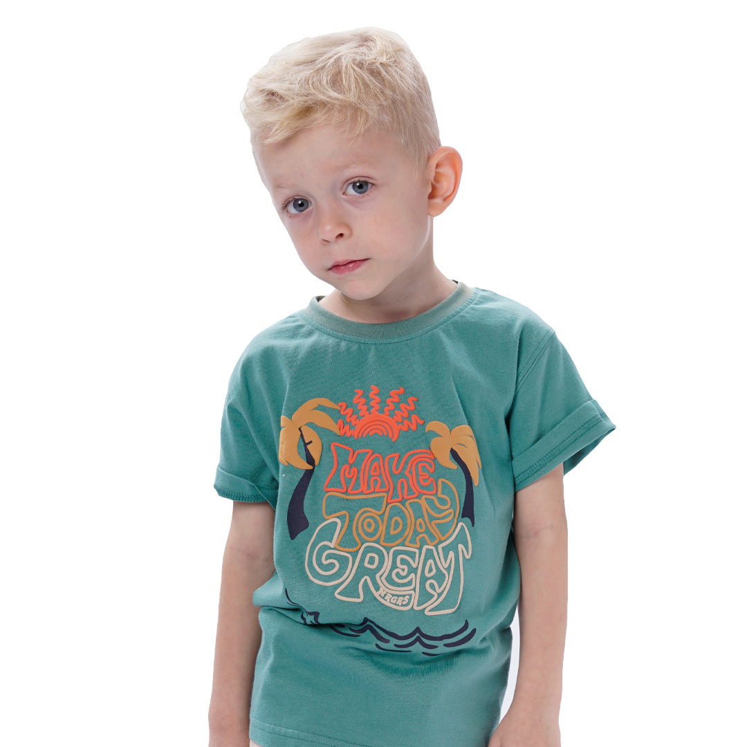 Μακό κοντομάνικη μπλούζα με τύπωμα και τσέπη για αγόρι | ΠΡΑΣΙΝΟ ΤΗΣ ΕΡΗΜΟΥ ΑΓΟΡΙ 1-6>Μπλούζα>ΝΕΕΣ ΑΦΙΞΕΙΣ>Μπλούζα