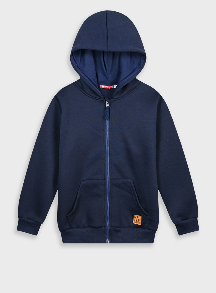Παιδικά ρούχα Energiers - ΣΗΜΑΝΤΙΚΟ: Σε περίπτωση διαφοράς τιμής από το κατάστημα ισχύει παντα και μόνο η τιμή του καταστήματος Energiers Basic Line φούτερ ζακέτα με κουκούλα | ΜΑΡΕΝ